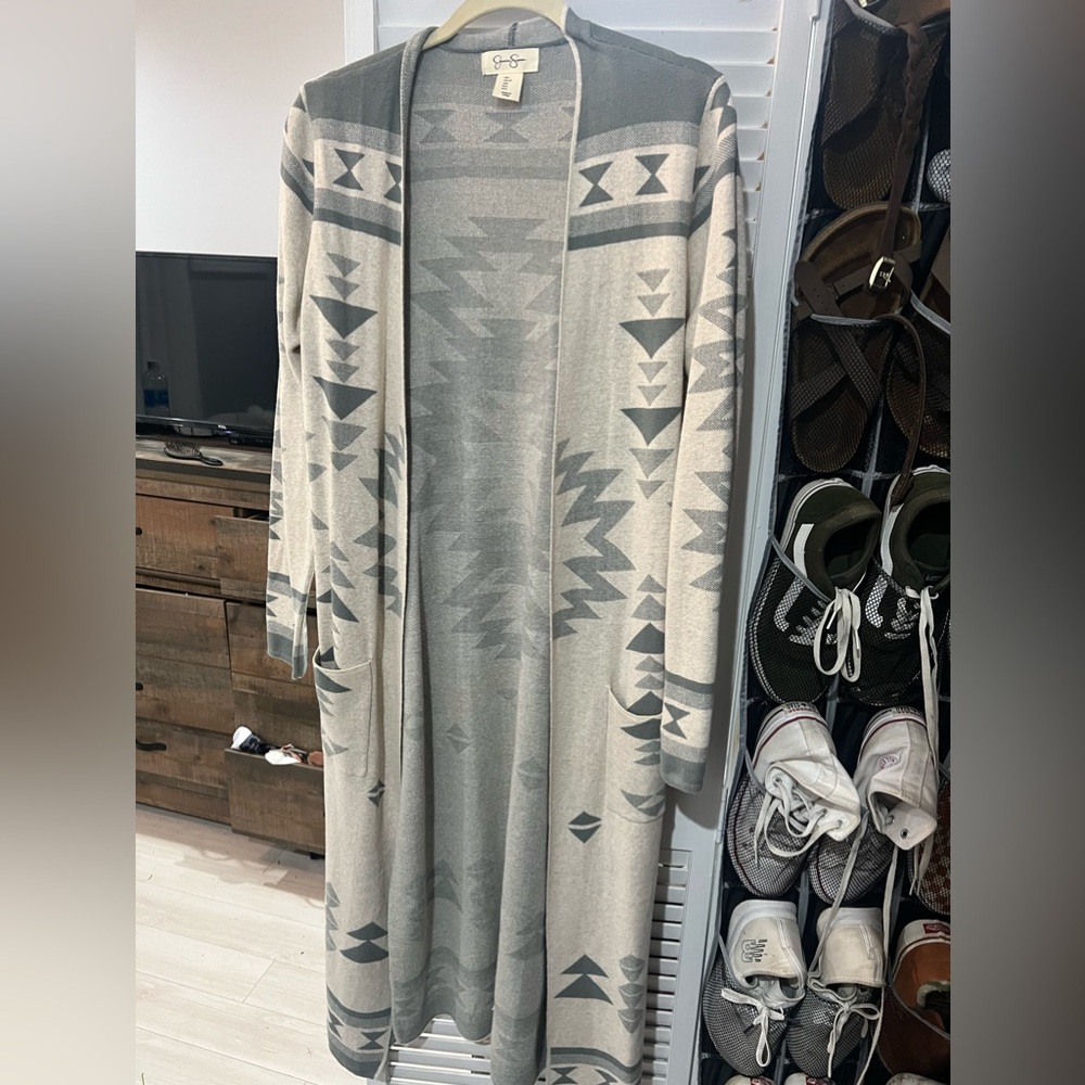 Long Western Cardigan Jessica Simpson